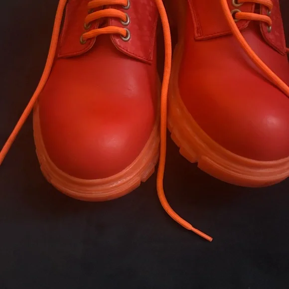 John Fluevog Orange Shoes size 8 women’s - Picture 5 of 6